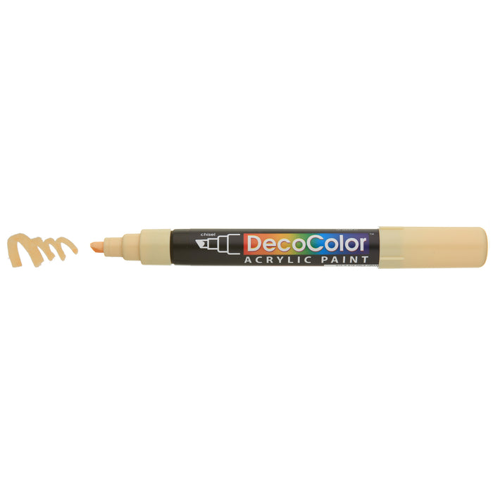 DECOCOLOR ACRYLIC pale orange with cap off showing color squiggle at the tip.