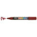 DECOCOLOR ACRYLIC English red with cap off showing color squiggle at the tip.