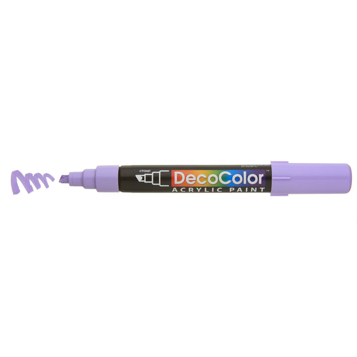 DECOCOLOR ACRYLIC wisteria with cap off showing color squiggle at the tip.