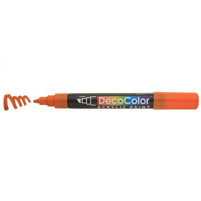 DECOCOLOR ACRYLIC pumpkin with cap off showing color squiggle at the tip.