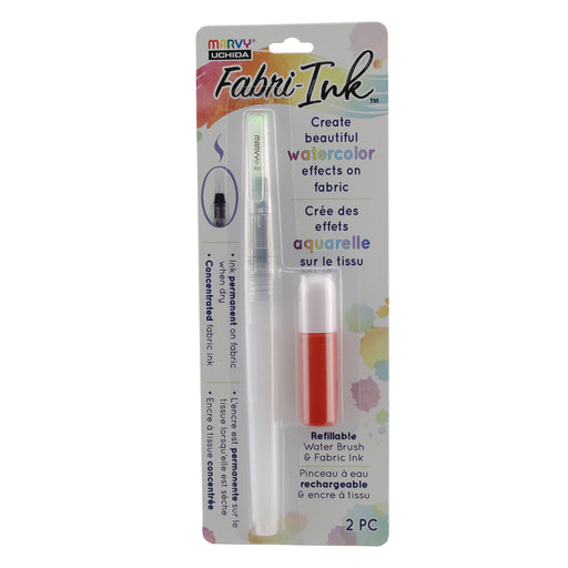 FABRI-INK brush and red link - Marvy Uchida