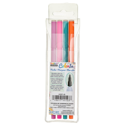 COLOR IN FINE MARKER - 4 PC SETS - Marvy Uchida