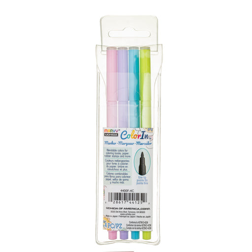 COLOR IN FINE MARKER - 4 PC SETS - Marvy Uchida
