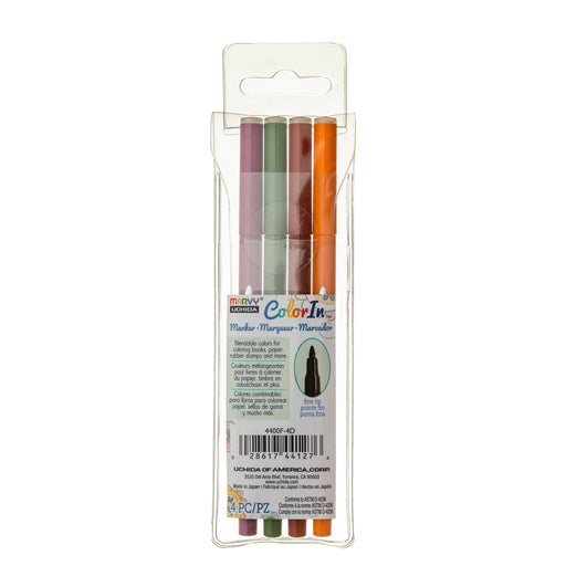 COLOR IN FINE MARKER - 4 PC SETS - Marvy Uchida