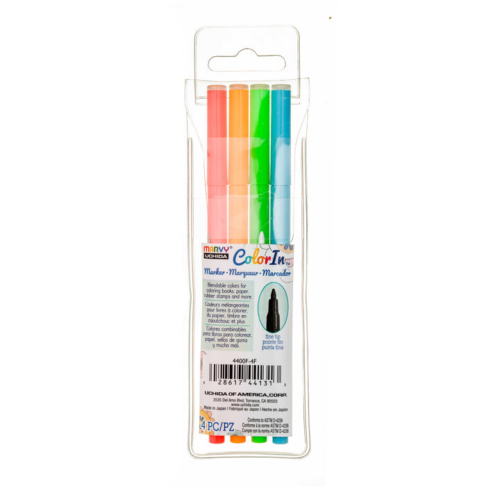 COLOR IN FINE MARKER - 4 PC SETS - Marvy Uchida