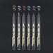 MARVY UCHIDA OPAQUE BRUSH 6 PIECE SET with metallic gold, silver, red, blue, violet and green