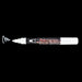 Bistro chalk broad tip white with cap off showing ink color on a black background.