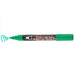 Bistro chalk broad tip green with cap off showing ink color on a white background.