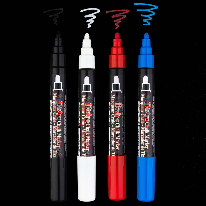 BISTRO CHALK MARKER BROAD TIP SET 4C - Marvy Uchida
