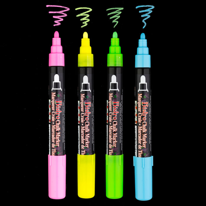 BISTRO CHALK MARKER BROAD TIP SET 4H - Marvy Uchida