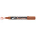 Bistro chalk broad tip brown with cap off showing ink color on a white background.