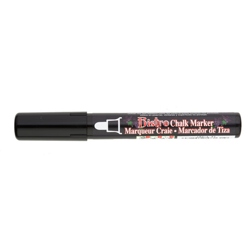 Bistro chalk fluorescent red broad tip with cap on