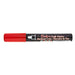Bistro chalk broad tip red with cap on.