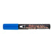 Bistro chalk broad tip blue with cap on.