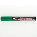 Bistro chalk broad tip green with cap on.