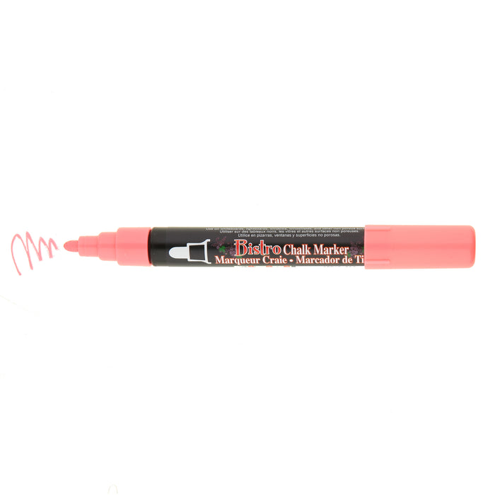 Bistro chalk fluorescent red broad tip marker without cap