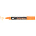 Bistro chalk fluorescent orange broad tip with cap off showing ink color on a white background.