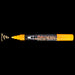 Bistro chalk fluorescent orange broad tip with cap off showing ink color on a black background.