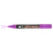 Bistro chalk fluorescent violet broad tip with cap off showing ink color on a white background.