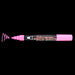 Bistro chalk fluorescent pink broad tip with cap off showing ink color on a black background.