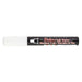 Bistro chalk broad tip white with cap on.