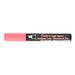 Bistro chalk fluorescent red broad tip with cap on.