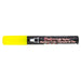 Bistro chalk fluorescent yellow broad tip with cap on.