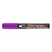 Bistro chalk fluorescent red broad tip with cap on.