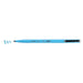 Le pen flex fluorescent blue with cap off and color squiggle at tip