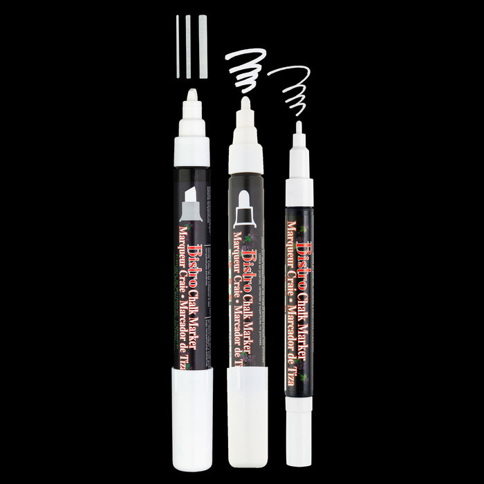 BISTRO CHALK MARKER COMBO SETS with chisel, broad, and fine tip - Marvy Uchida