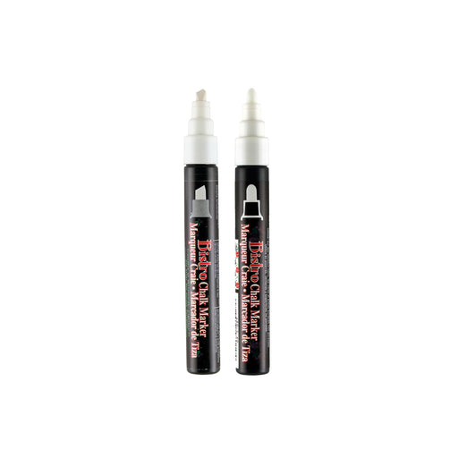 BISTRO CHALK MARKER 2 piece combo set with white chisel and broad tips