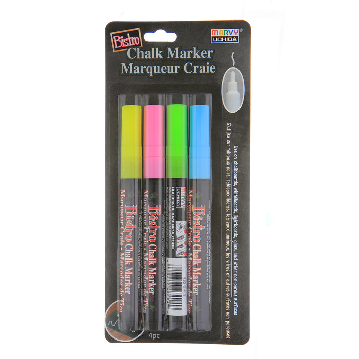 BISTRO CHALK MARKER FINE POINT SET 4A