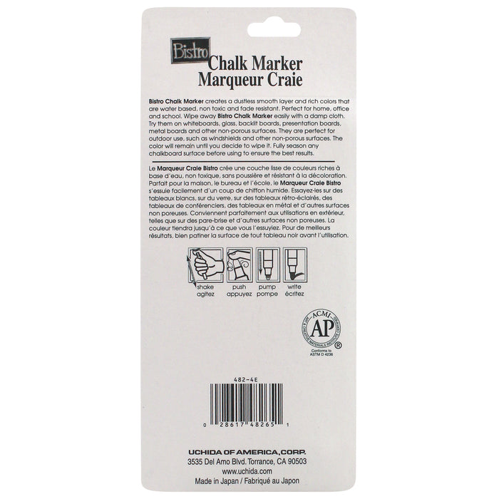 BISTRO CHALK MARKER FINE POINT SET 4E