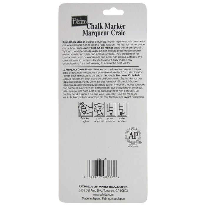 BISTRO CHALK MARKER FINE POINT SET 4H