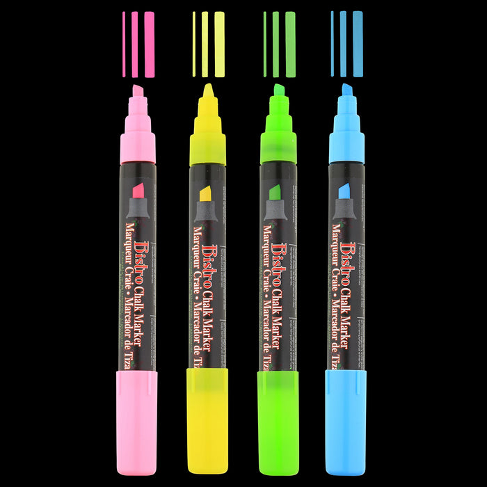 BISTRO CHALK MARKER CHISEL TIP SET 4H