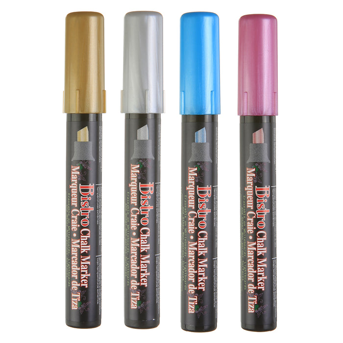 BISTRO CHALK METALLIC MARKER CHISEL TIP SET
