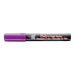 Bistro chalk fluorescent violet chisel tip marker with cap on.