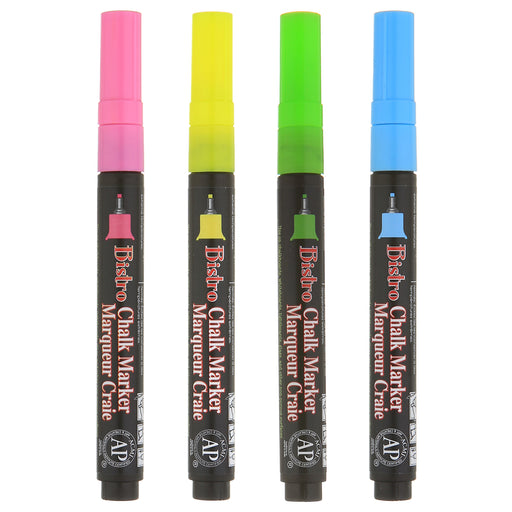 BISTRO CHALK MARKER EXTRA FINE POINT SET 4A