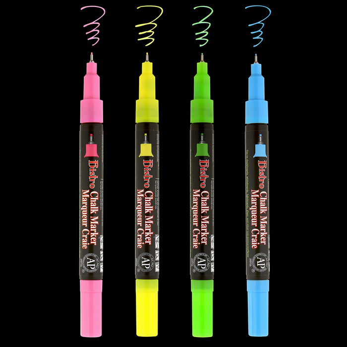 BISTRO CHALK MARKER EXTRA FINE POINT SET 4A