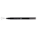 Le pen pigment marker black with cap off showing color squiggle at tip 