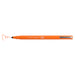 Le pen pigment jewel set orange marker with cap off showing orange squiggle at tip.