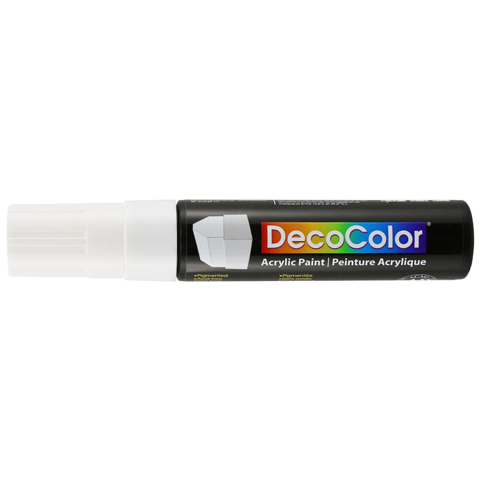 Decocolor acrylic wedge tip marker white
