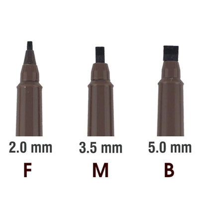 Calligraphy tips 2.0 mm, 3.5 mm and 5.0 mm