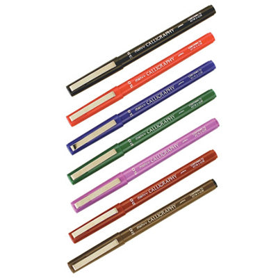 CALLIGRAPHY MARKER in black, red, blue, green, viole, burgundy and sepia