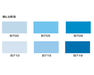 Le plume permanent 6 piece blue set color chart