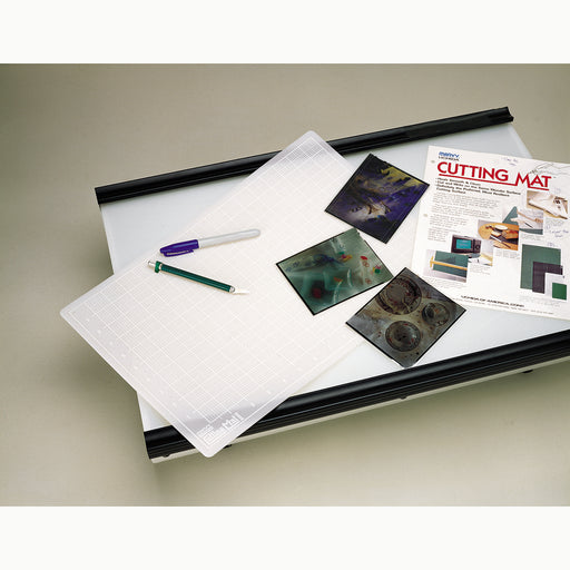 translucent cutting mat on light table