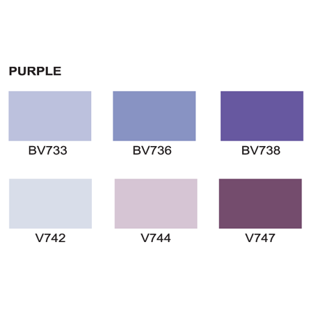 Le plume permanent purple set color chart