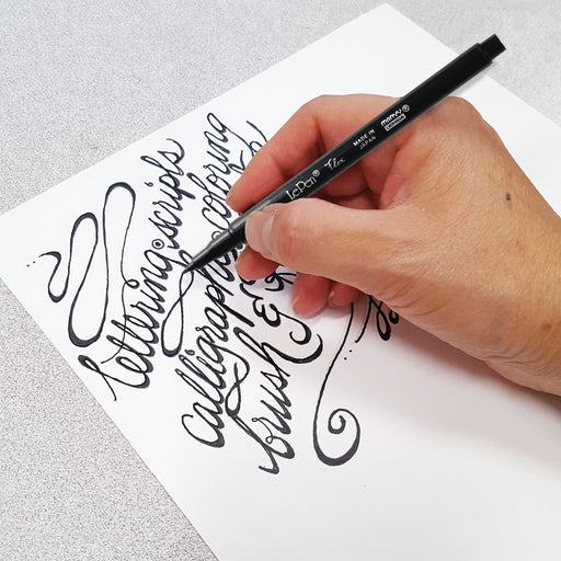 LePen flex hand lettering sample.