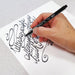 LePen flex hand lettering sample.