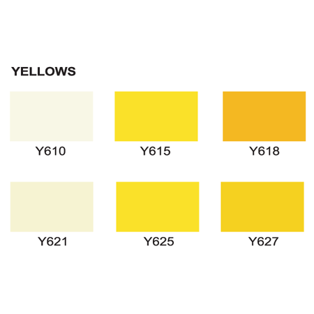 Le plume permanent yellow set color chart